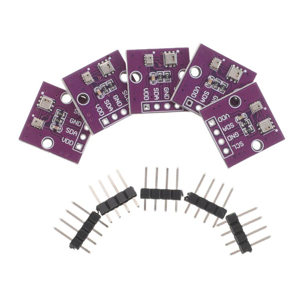 Sosoport 5-Pack Digital Temperature and Atmospheric Pressure Sensors with PCB