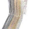 SS6–SS18 Glass Rhinestone Cup Chain, Rose Gold Crystal AB, 1/5 Yard–1 Yard view 3