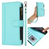 Jiajihua Case Compatible with Honor 80 5G, Lanyard, 9 Card Slots, Zipper Wallet, Magnetic Closure, Stand, Mint Green view 2