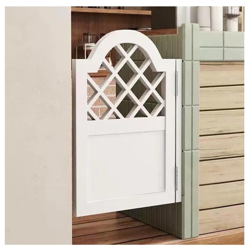 Swinging Saloon Door with Hinges, White, 80 x 90 cm