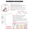 Swinging Saloon Door with Hinges, White, 80 x 90 cm view 4