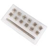 Stamp Punch Tool Kit, Zinc Alloy Leather Stamping Tools with Tang Dynasty Floral Designs for DIY Leather Projects, 12 Stamps and 1 Handle view 1