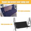 Replacement Canopy for Hollywood Swing, Durable 600D Oxford Fabric, Black, 148 × 52 × 52 cm view 4