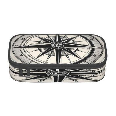KoloQren Law of the Compass Navigation 1 Print Large-Capacity Pencil Case with Zipper