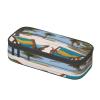 Pencil Case with Beach Palm Trees and Boats, Large Capacity, Zippered view 2