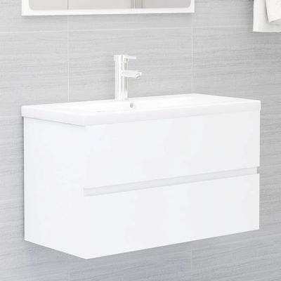 LVHUIDEH Wall-Mounted Bathroom Vanity Cabinet with 1 Drawer, 80 x 38.5 x 45 cm
