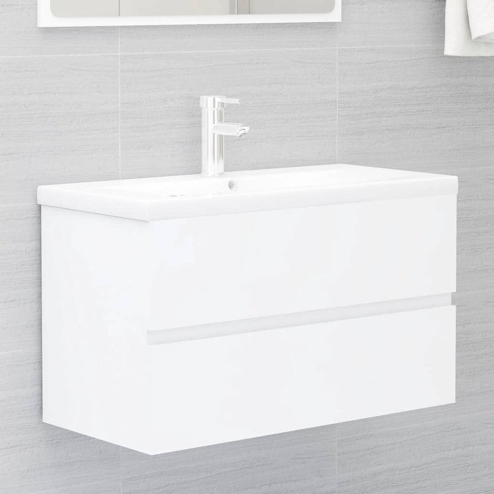 LVHUIDEH Wall-Mounted Bathroom Vanity Cabinet with 1 Drawer, 80 x 38.5 x 45 cm