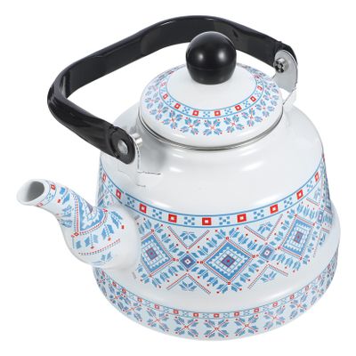BESTonZON Blue Enamel and Stainless Steel Tea Kettle, 1.7 L