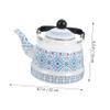 BESTonZON Blue Enamel and Stainless Steel Tea Kettle, 1.7 L view 2
