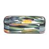 KoloQren Black Pencil Case with Lily Blossom Pattern, Large Capacity, Zippered view 3