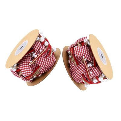 Vaguelly 2-Roll DIY Valentine's Day Ribbon for Gift Wrapping and Crafts