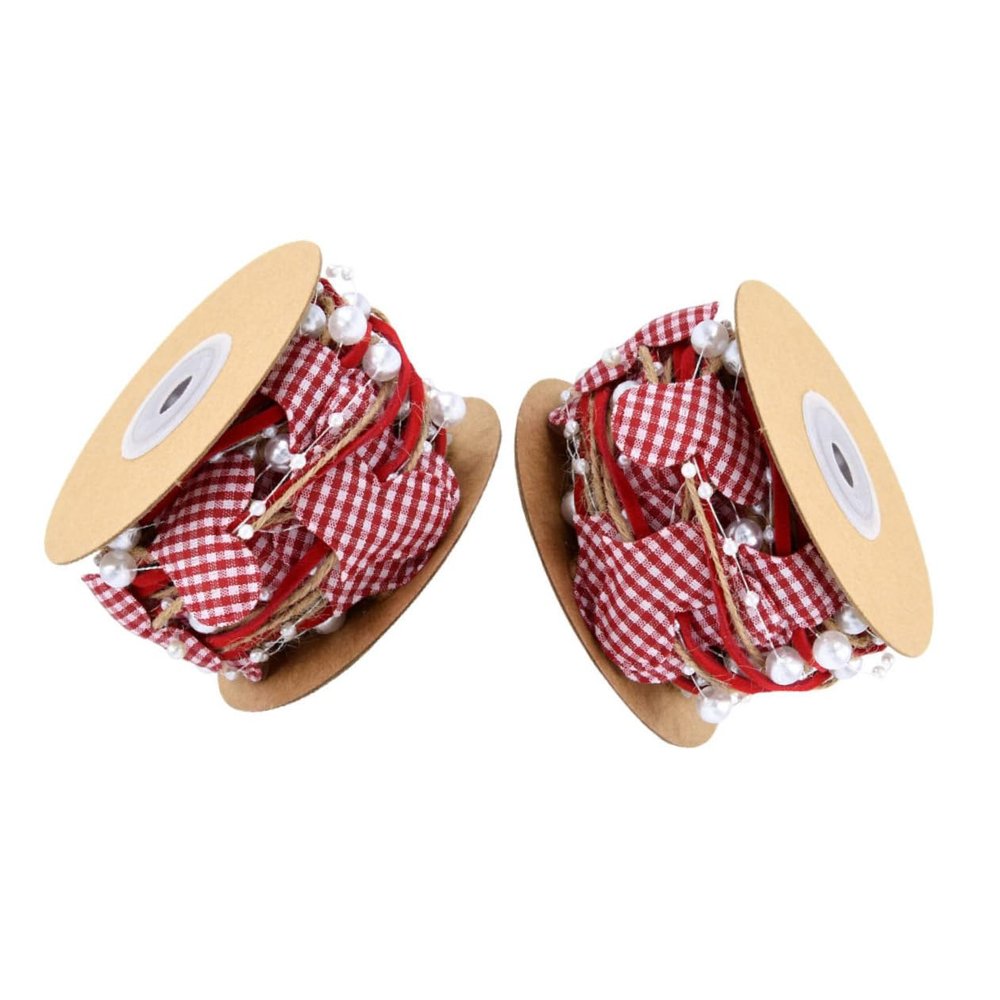 Vaguelly 2-Roll DIY Valentine's Day Ribbon for Gift Wrapping and Crafts