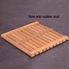 Suixtil Solid Wood Slatted Bathroom Mat, Non-Slip, 30 x 30 cm view 2