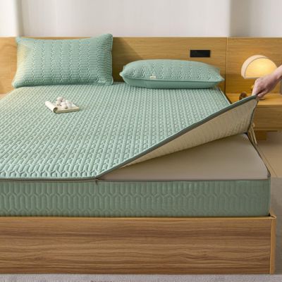 Zippered Mattress Protector, Adjustable Full Mattress Cover, Five-Sided Quilted, 90 x 190 + 29 cm