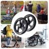 Electric Scooter Replacement Tires, 145/180/200 mm, 2 Solid Tires with Bearings view 4