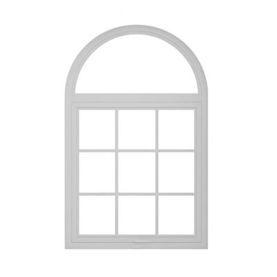 XPLKQXE Flush-Mount Curved Shed Window with Tempered Glass, 60 x 50 cm