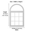 XPLKQXE Flush-Mount Curved Shed Window with Tempered Glass, 60 x 50 cm view 3