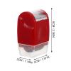 Red Plastic Privacy Stamp for Postcards and Letters view 2