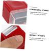 Red Plastic Privacy Stamp for Postcards and Letters view 3