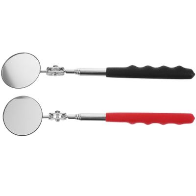 ERINGOGO Foldable Telescopic Inspection Mirror, 50 mm, Extendable, 2-Pack