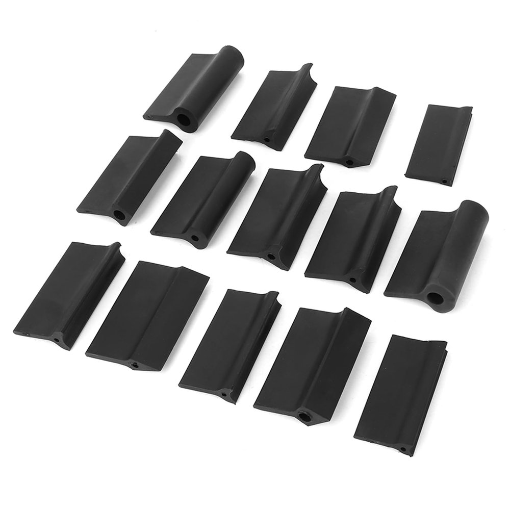 Rubber Sanding Pad, Flexible Polishing Pad, 14-Piece Sanding Block Set, Black