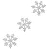 Gadpiparty 3-Piece Silver Snowflake Iron-On Patches view 1