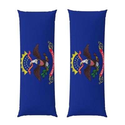 North Dakota State Flag Print Body Pillow Cover, Ultra-Soft Breathable Long Pillowcase