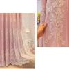 Homxi Pink Blackout Curtains, 2 Panels, 52 x 54 in Each, Double-Layer Floral Embroidery view 3