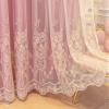 Homxi Pink Blackout Curtains, 2 Panels, 52 x 54 in Each, Double-Layer Floral Embroidery view 4