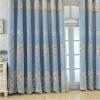 Homxi Blackout Curtains for Kids' Room, 2 Panels, 107W x 183H cm Each, Blue Double-Layer Curtains with Floral Embroidery and Hooks view 2
