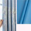 Homxi Blackout Curtains for Kids' Room, 2 Panels, 107W x 183H cm Each, Blue Double-Layer Curtains with Floral Embroidery and Hooks view 3