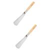TOYANDONA 2-Piece Flat Garden Shovel Set with Wooden Handles view 1