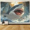 kaiyun Cartoon Shark Tapestry Wall Hanging, 3D Shark, 70 x 100 cm view 2