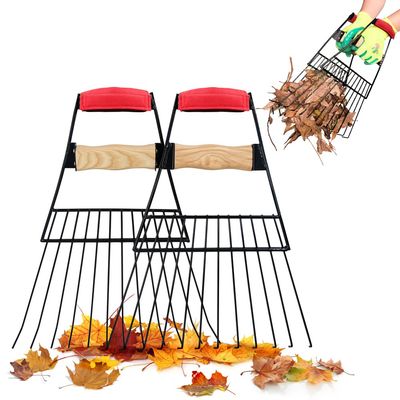 Colwelt Steel Garden Leaf Grabbers, Large Leaf Scoops and Claws for Lawn and Garden Cleanup