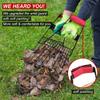 Colwelt Steel Garden Leaf Grabbers, Large Leaf Scoops and Claws for Lawn and Garden Cleanup view 2