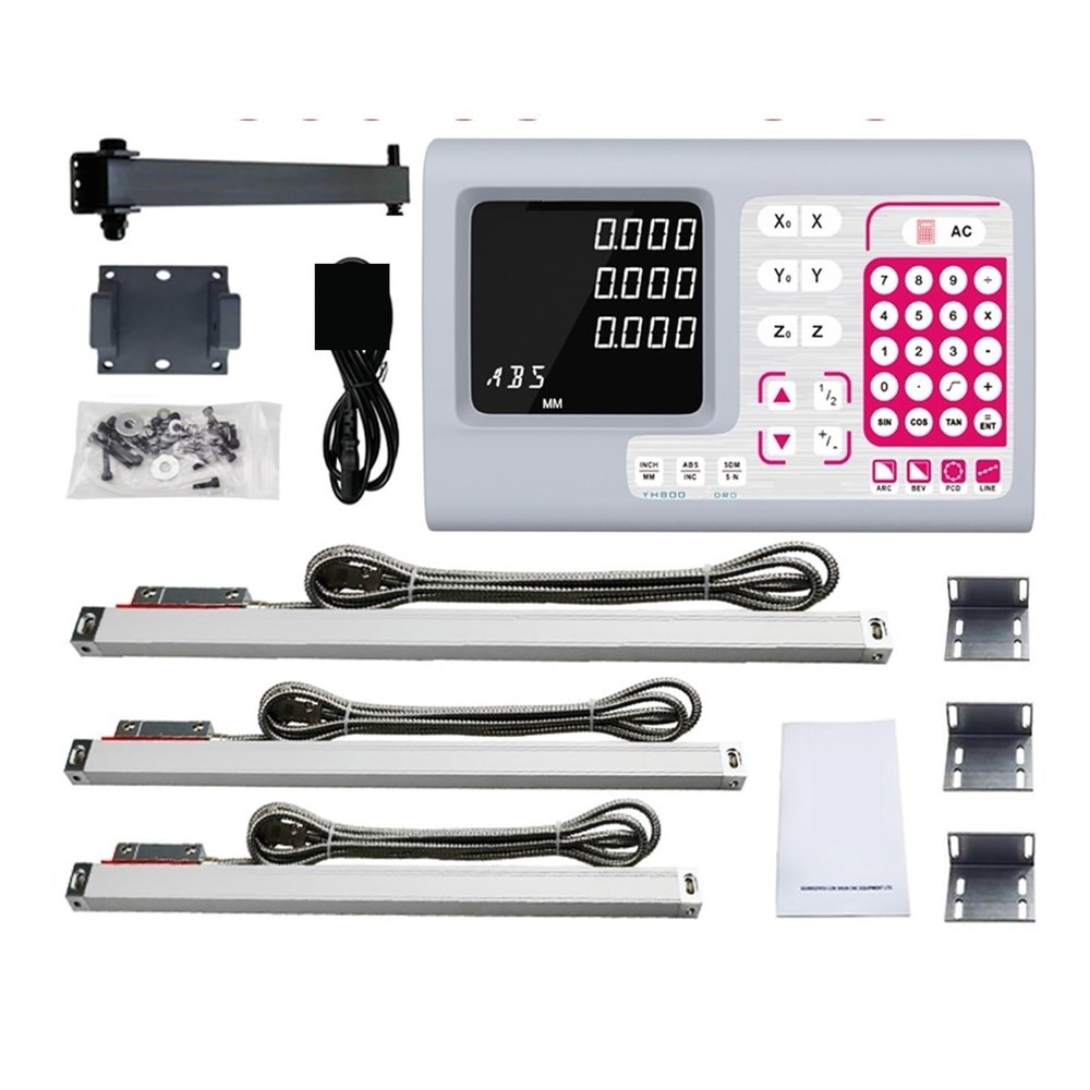 YH800-3S 3-Axis DRO Set with 3 Linear Scales, 5 μm, 50–1000 mm