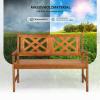 LEADZM Weather-Resistant Outdoor Garden Bench, 2-Seater, 118 cm view 4
