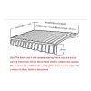 Waterproof Patio Awning with Yellow Stripe, 3 x 2.4 m, Durable Fabric with Front Valance view 4
