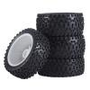 JVRWSC RC Car Tires with Rims, Compatible with Wltoys 144001/124019/104001, 1/10 1/12 1/14 Scale, 4-Piece 85 mm Off-Road Buggy Set view 3