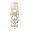 JIASHUNHE Wooden Carved Flower Ornaments, 22 × 8 cm, Decorative Wood Appliques for Cabinets, Doors, Beds and Home Decor view 2