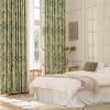 Homxi Blackout Curtains, 2 Panels, 54"W x 108"H, Green Leaf Pattern, with Hooks view 2