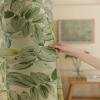 Homxi Blackout Curtains, 2 Panels, 54"W x 108"H, Green Leaf Pattern, with Hooks view 3
