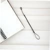 Black Stretchable Stylus Lanyard with Ring, 6-Pack view 4