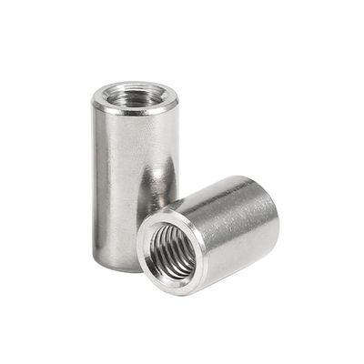 25 pcs M4–M5 Round Coupling Nuts, 304 Stainless Steel, Extended Long Round Coupling Nut, Threaded Connecting Nut, Hardware Accessory (5 pcs, 5 x 8 x 10 mm)