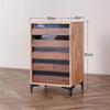 Multi-Storage Office Cabinet, Vintage Wood Filing Cabinet with Five Drawers, Industrial-Style Side Cabinet - Red view 2