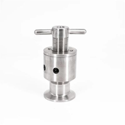 AWWVRLMM 1.5" Tri-Clamp Adjustable Pressure Relief Safety Valve, 0.5–5 Bar, Sanitary SUS 304 Stainless Steel