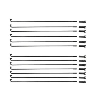 Black Stainless Steel Bicycle Spokes, 2.0 mm Diameter, 285 mm Length, for Mountain Bikes and Other Bicycles