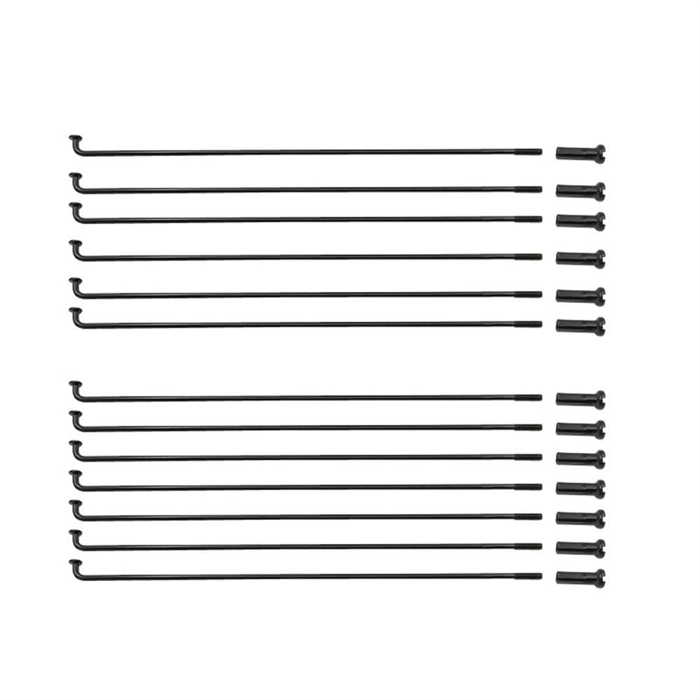 Black Stainless Steel Bicycle Spokes, 2.0 mm Diameter, 285 mm Length, for Mountain Bikes and Other Bicycles