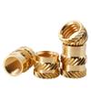 AQXYWAZQ M5 Brass Heat-Set Insert Nuts, Double-Body, Knurled, 8 mm OD, 20 pcs view 1