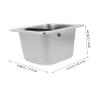 Hoement Stainless Steel Espresso Coffee Knock Box, 1.7 L, Silver view 3